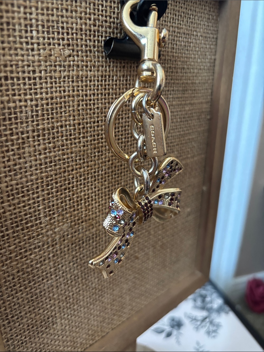 Coach Multi Stone Bow Keychain/Bag Charm—
Style F-74105 - Picture 8 of 12